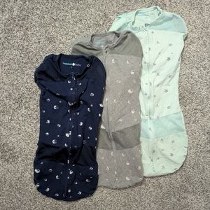 Happiest Baby Sleep Swaddle Arms In Or Out- 3 Pieces (2 Med And 1 Lg)